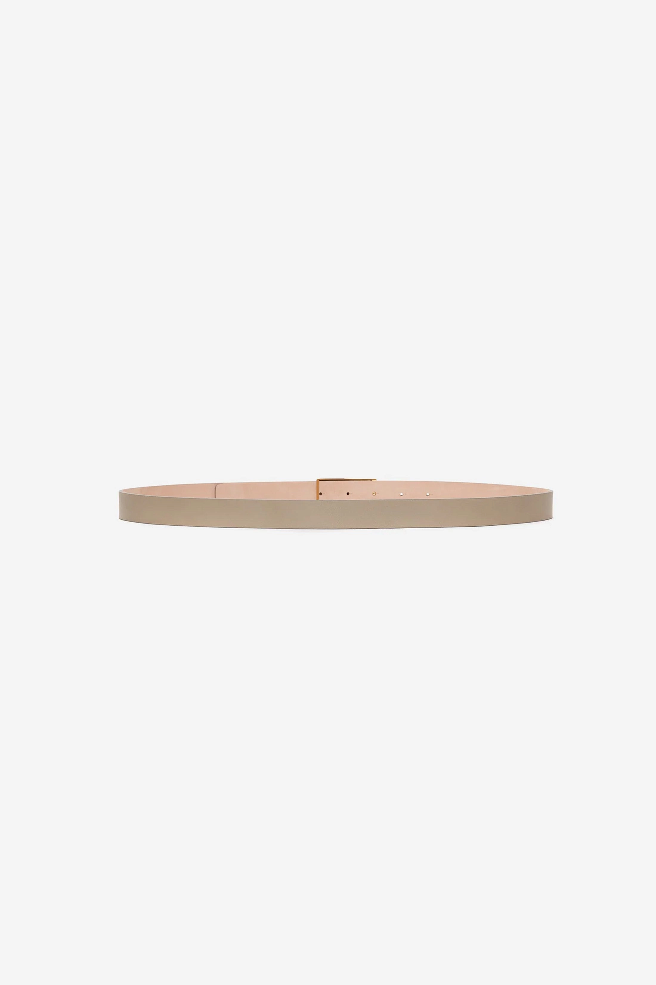 Frame Belt In Beige Leather