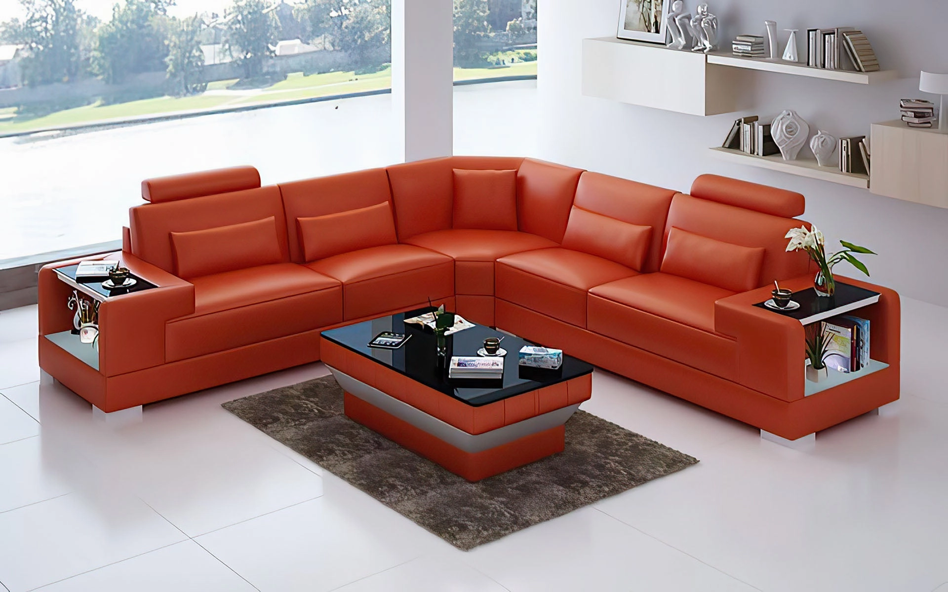 Giana Modern Leather Sectional
