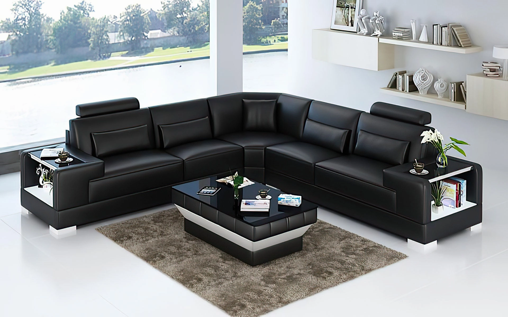 Giana Modern Leather Sectional