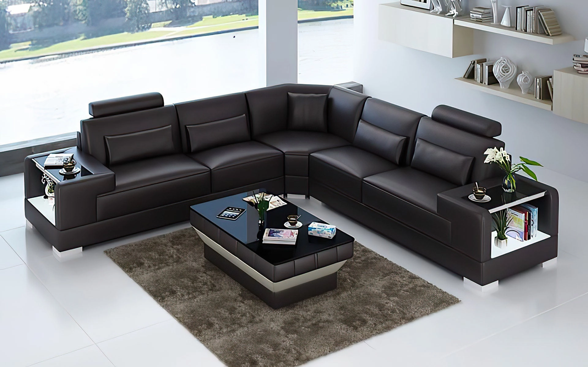 Giana Modern Leather Sectional