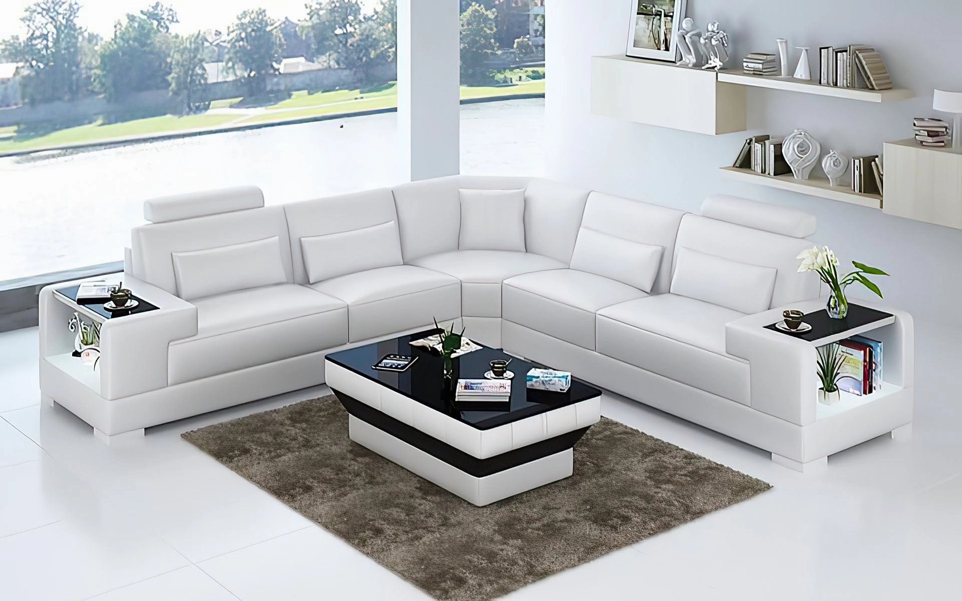 Giana Modern Leather Sectional