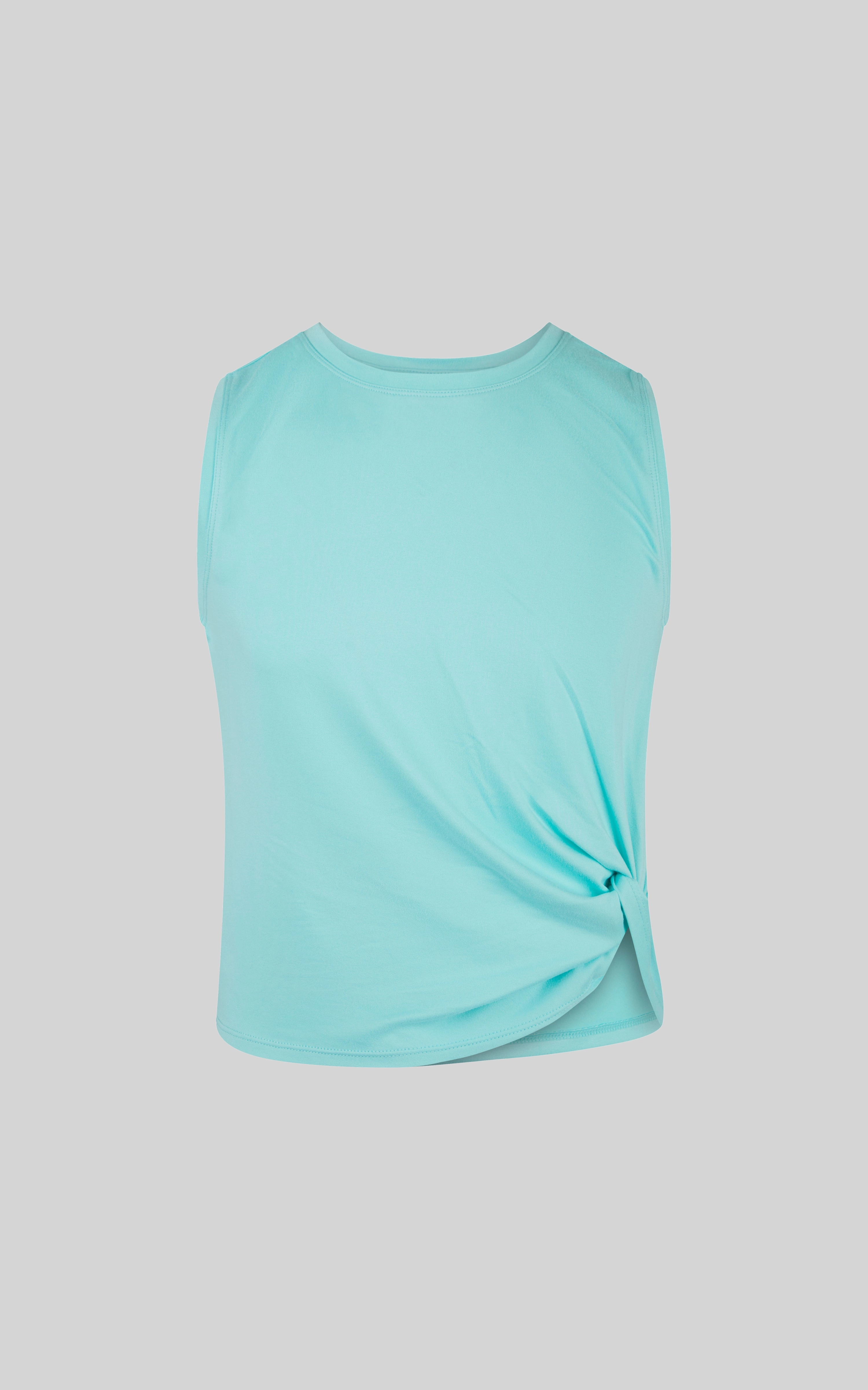 Girls 2 PK Twist Tank and Crew Neck Tank Top