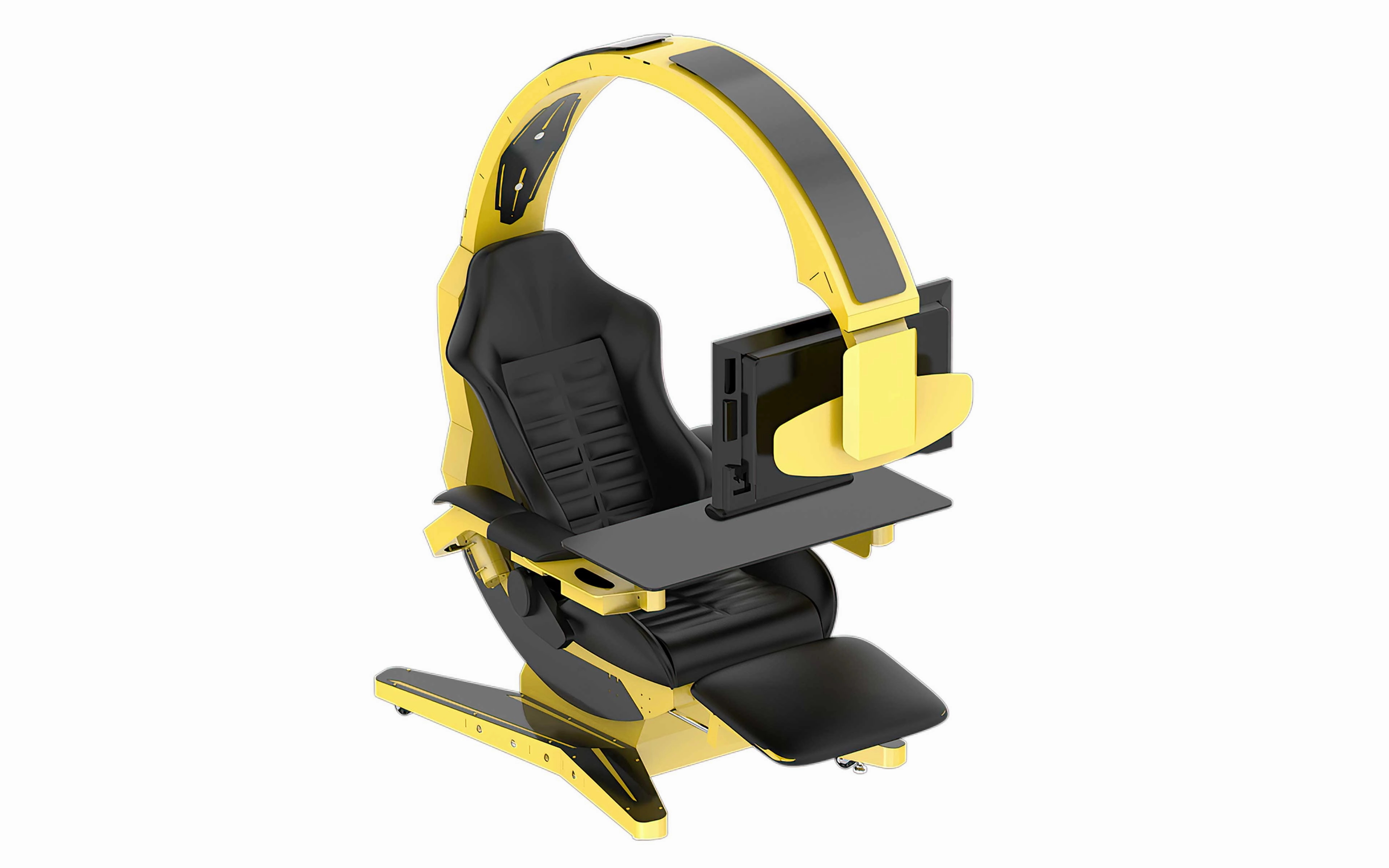 HAMISH ULTIMATE WORKING AND GAMING COMPUTER DESK WITH RECLINER