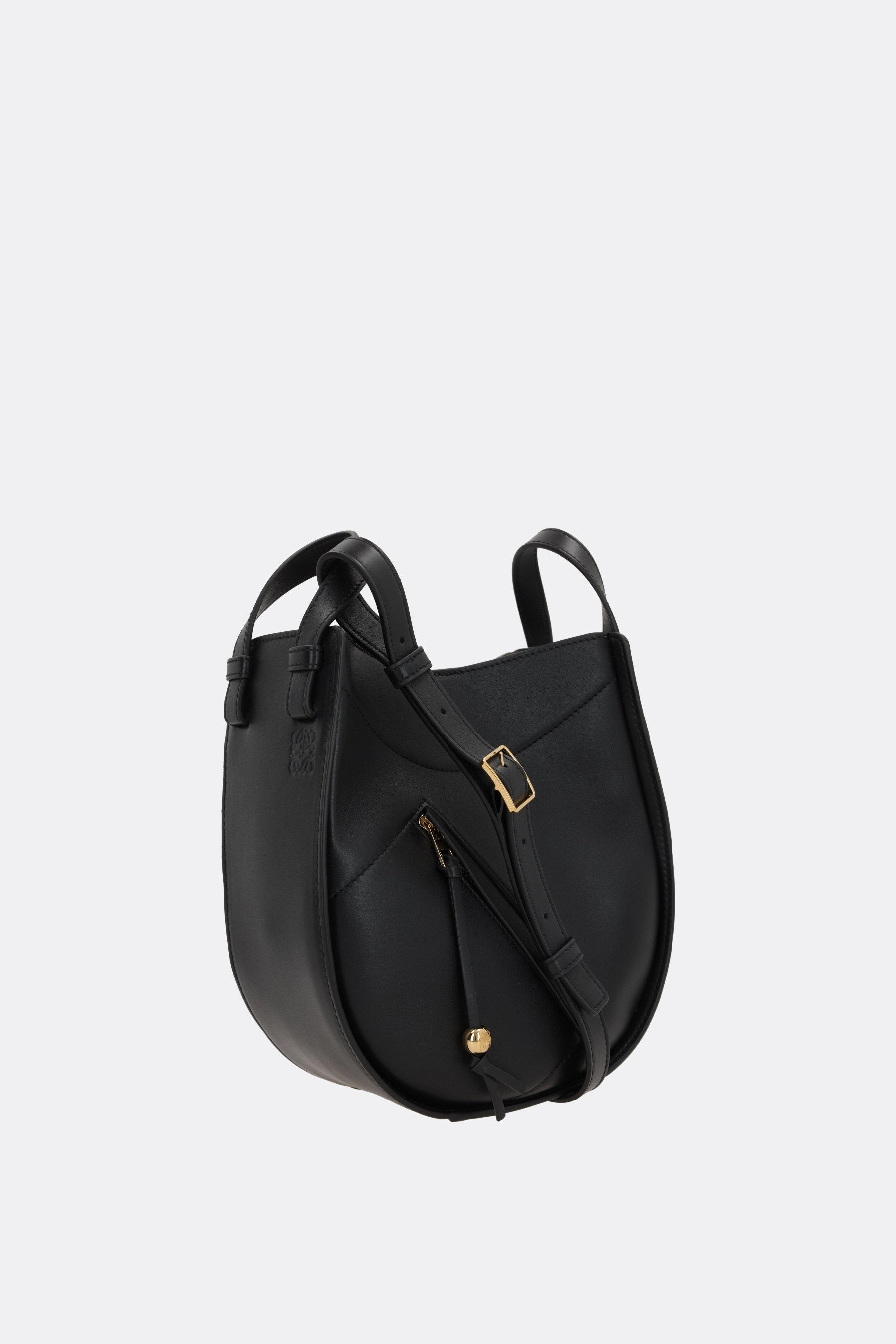 Hammock slice bag in shiny leather