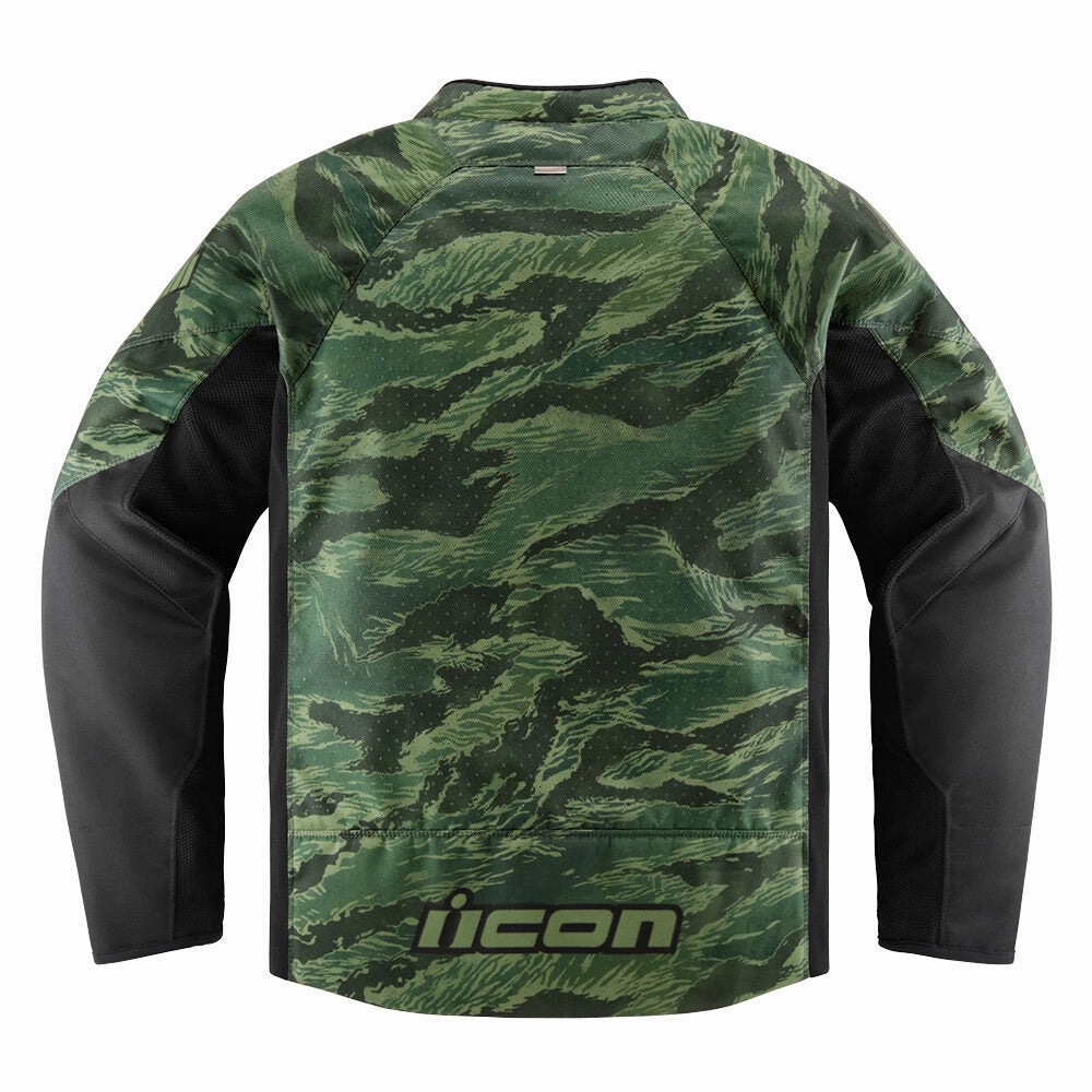 Icon Mens Hooligan CE Motorcycle Jacket Tigers Blood Green