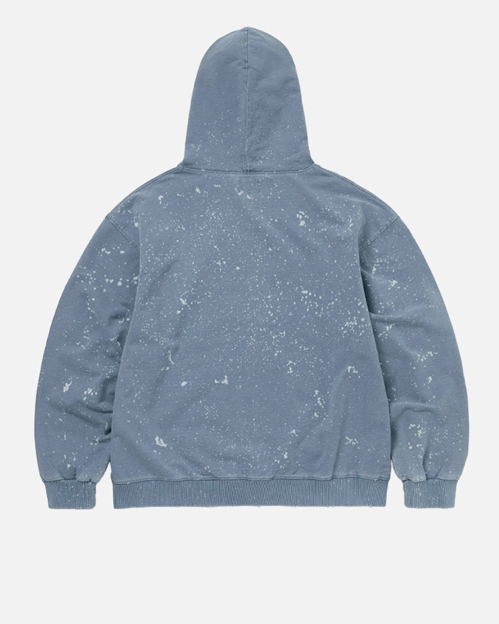 Indigo Dyed Zip Uy Hoodie Washed Blue