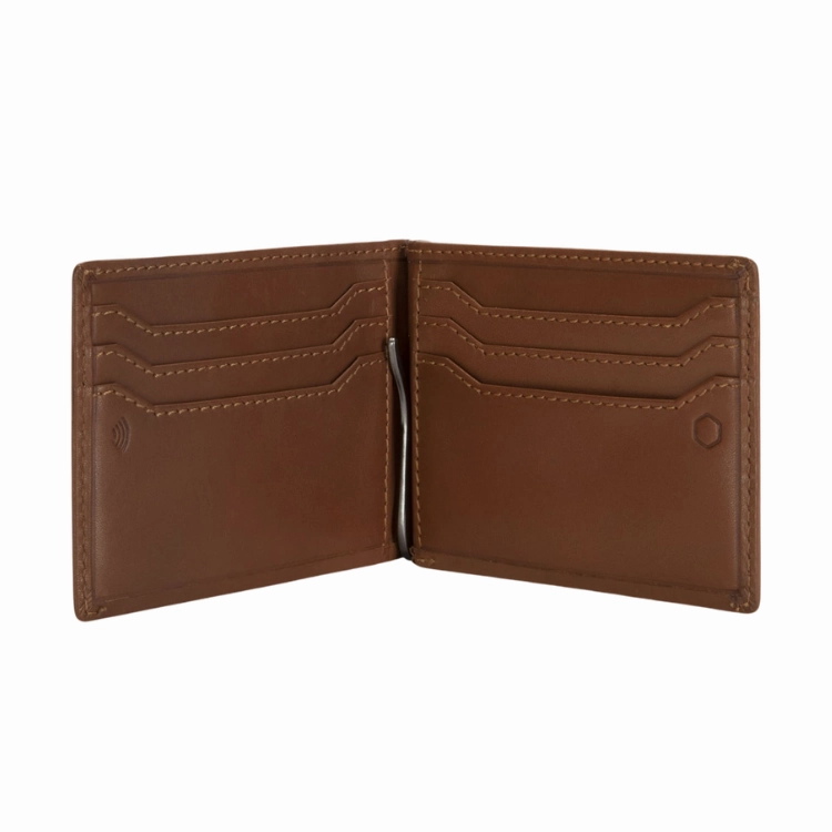 Jekyll & Hide Leather Money Clip Wallet - Tan