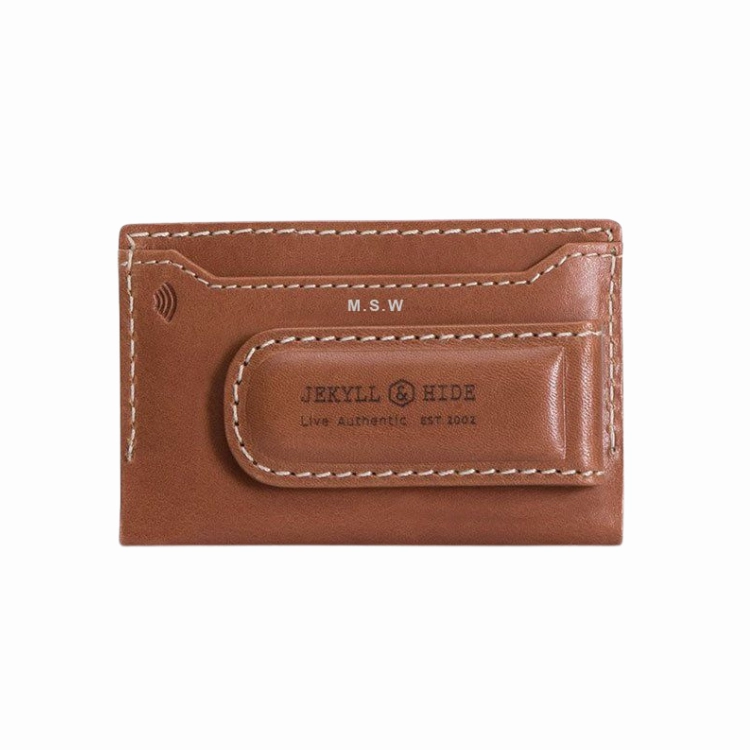 Jekyll & Hide Money Clip Card Holder - Tan