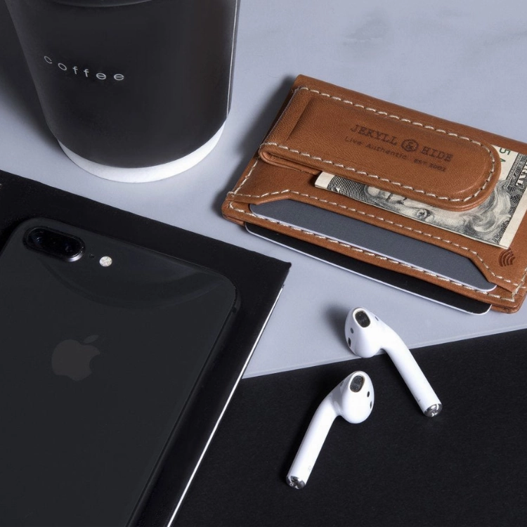 Jekyll & Hide Money Clip Card Holder - Tan