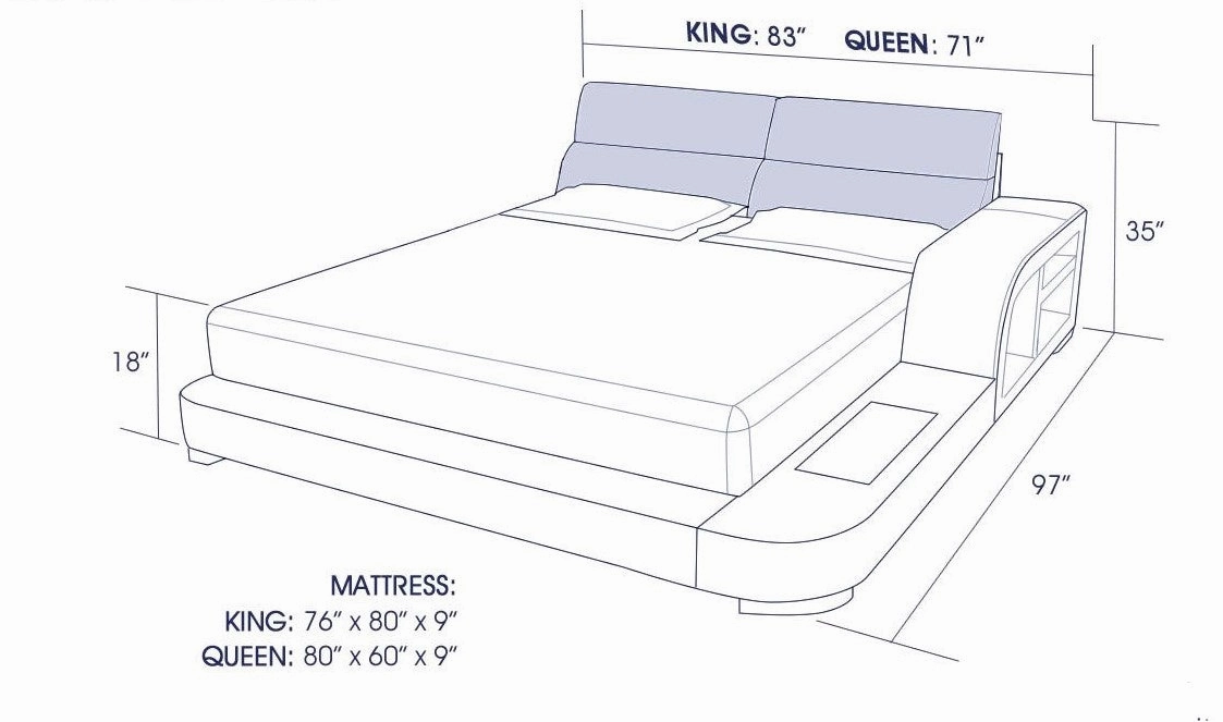 Jodi Leather Bed With Storage