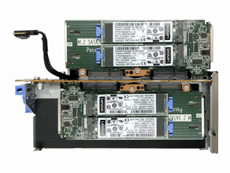 Lenovo ThinkSystem M.2 Riser Cage - Riser card - for ThinkSystem SE350 7D1R, 7D1X, 7Z46 4M17A60522
