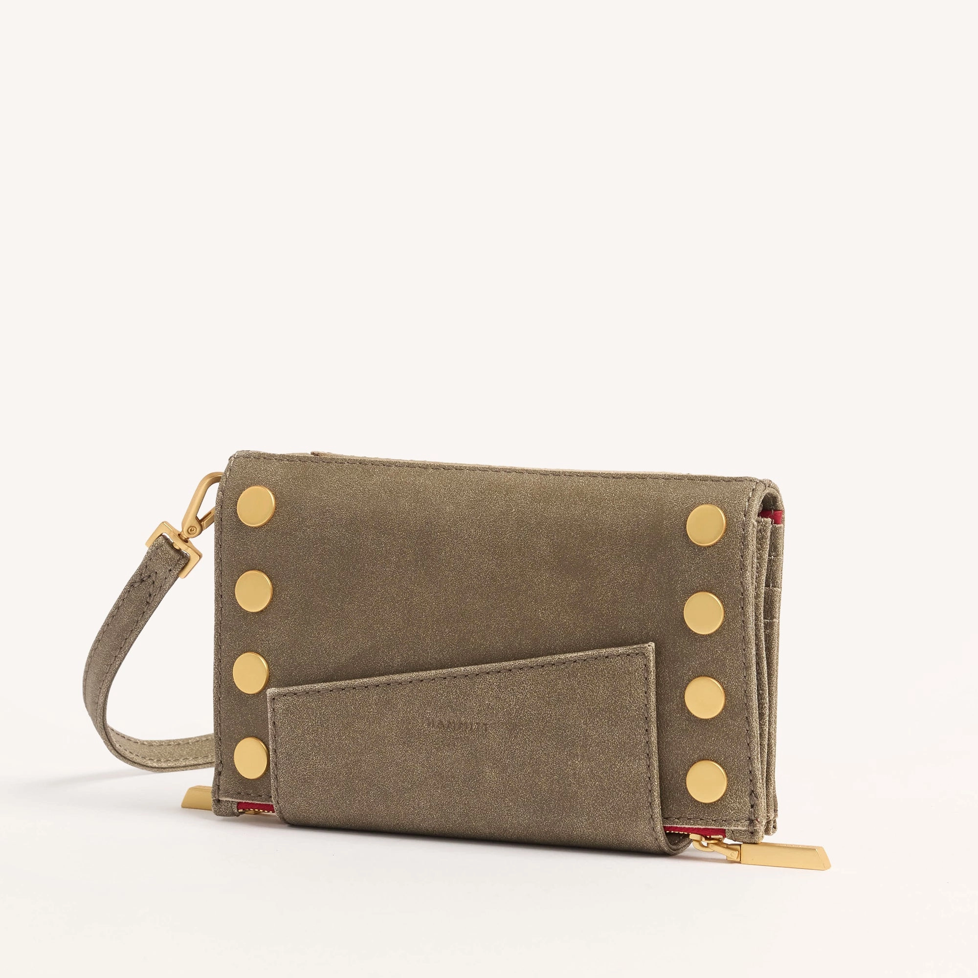 Levy | Pewter/Brushed Gold Red Zip