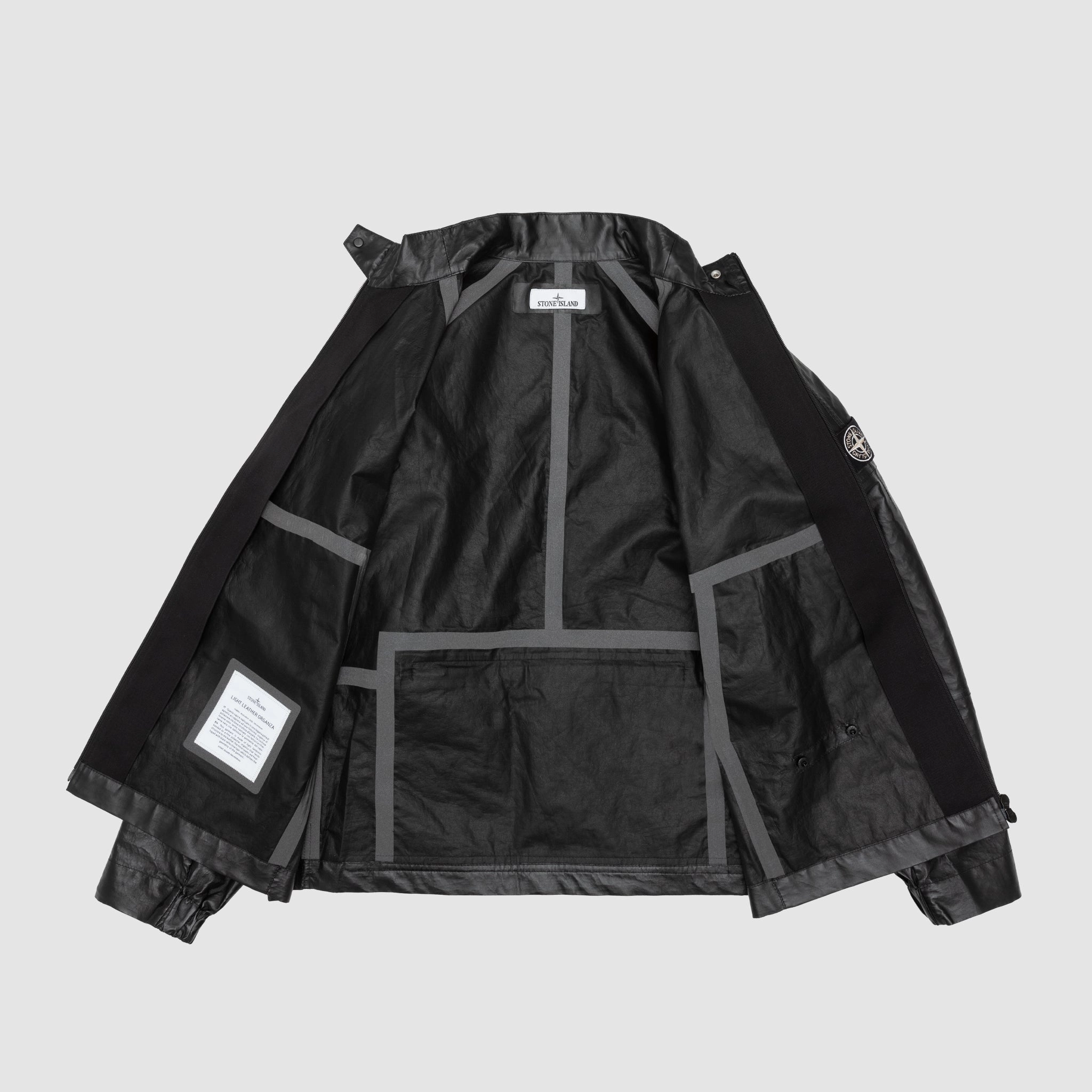 LIGHT LEATHER ORGANAZA JACKET