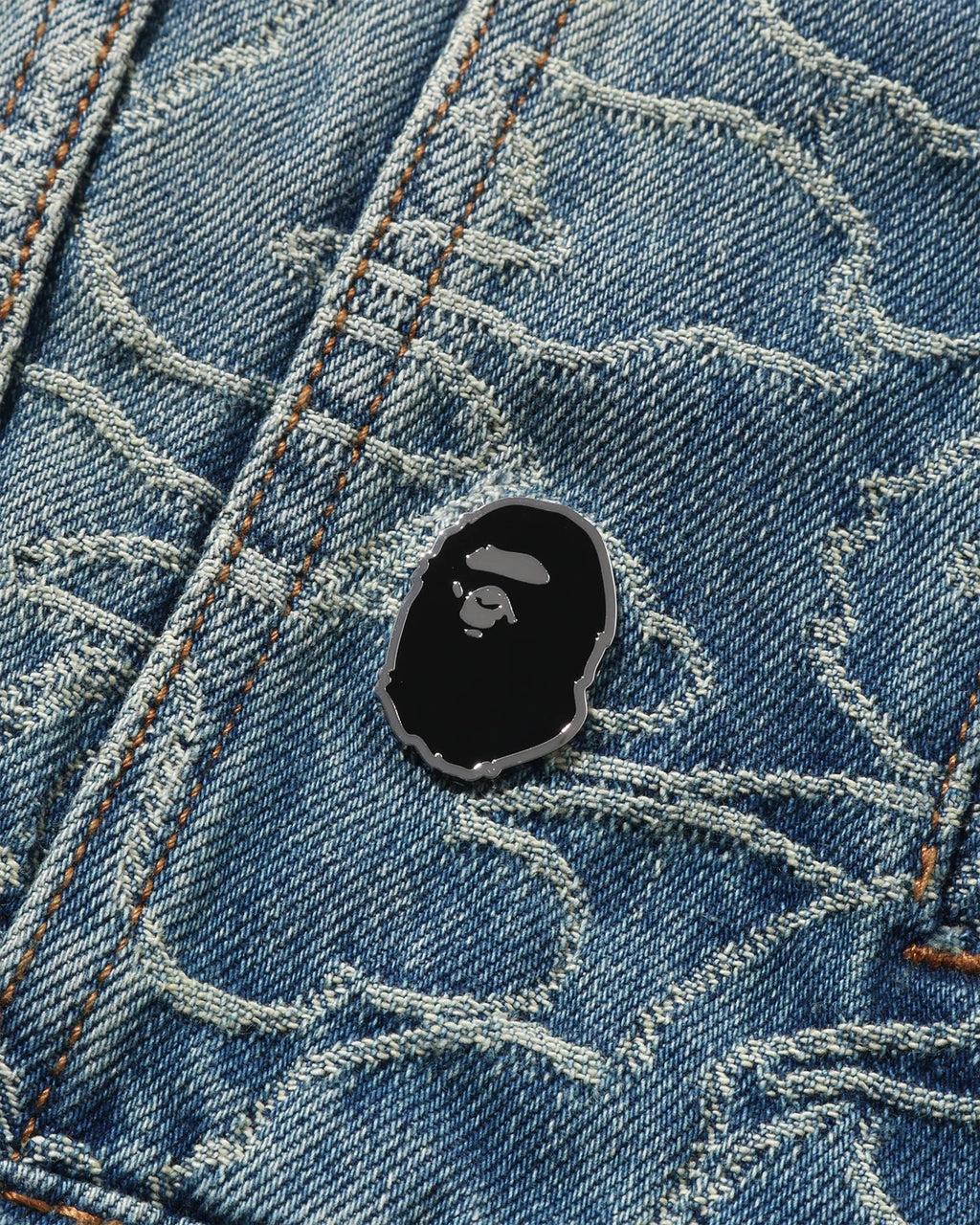 Line Camo Jacquard 13oz Denim Jacket Light Indigo