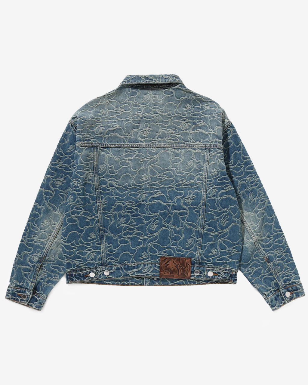 Line Camo Jacquard 13oz Denim Jacket Light Indigo