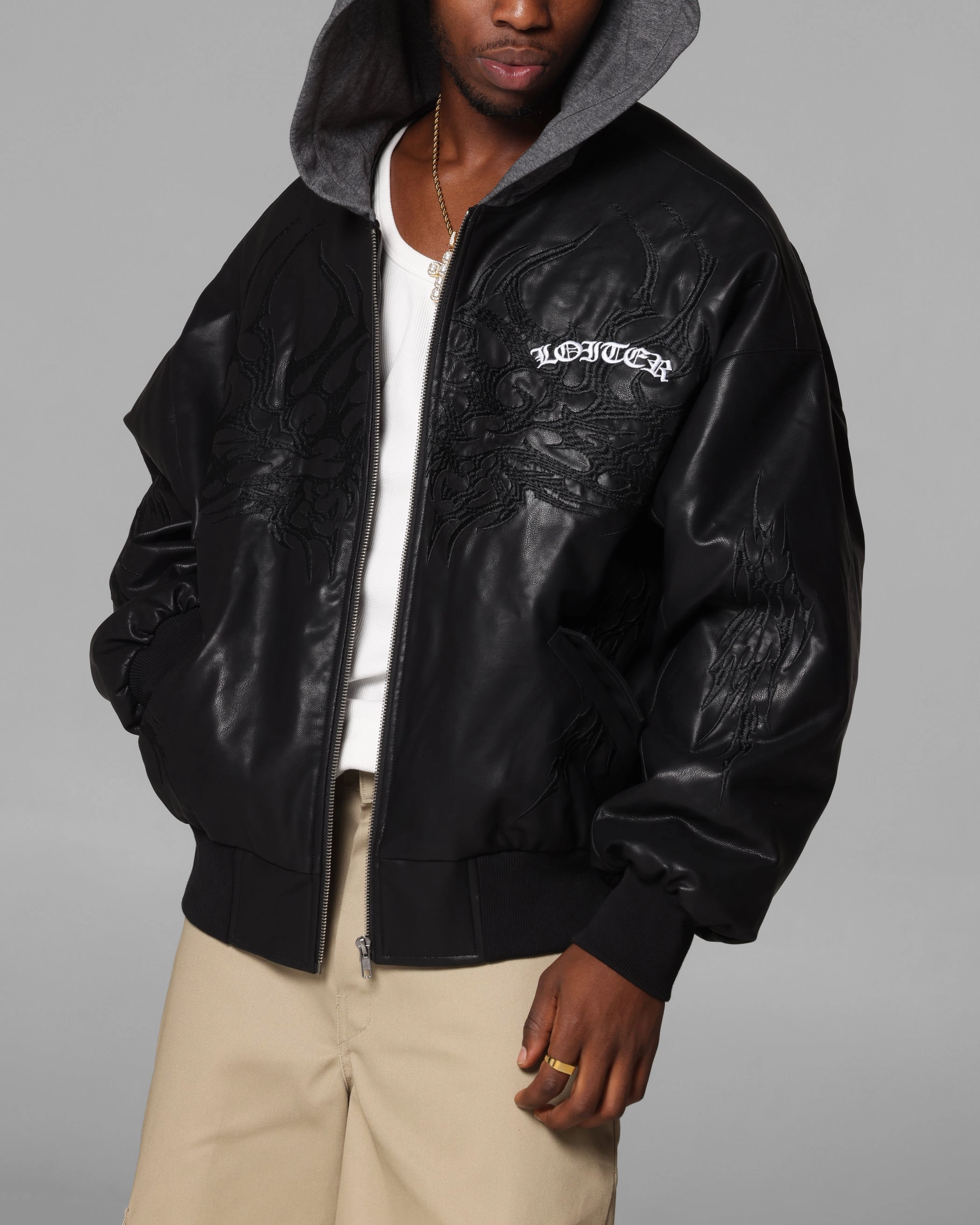 Loiter Star Wars Sith Bomber Jacket Washed Black