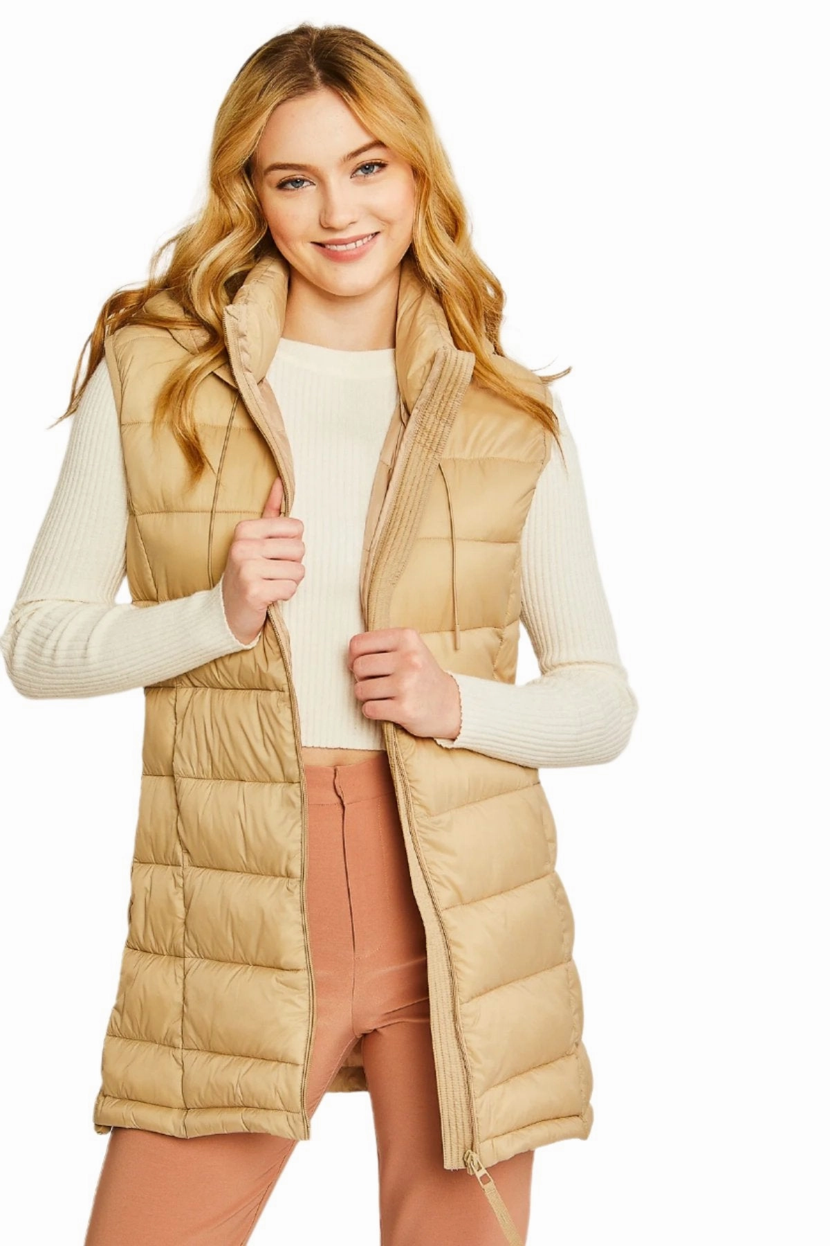 Love Tree Hoodie Puffer Vest 5067VY
