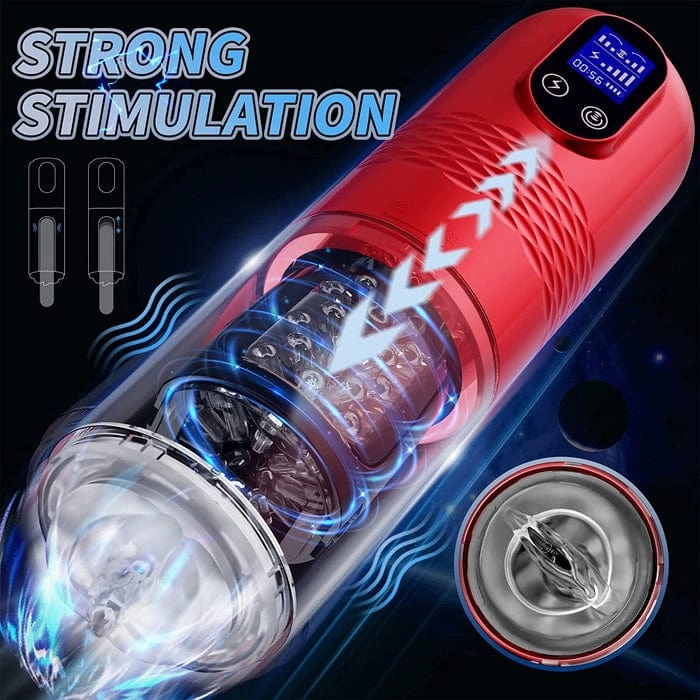 Lurevibe - Strong stimulation Innovative Motors Telescoping LCD Display Masturbator