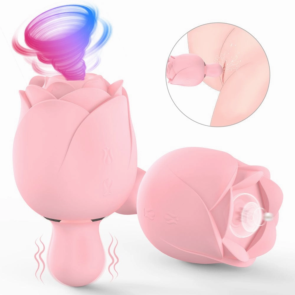 Lurevibe - Sucking Tapping And Vibrating Rose Toy