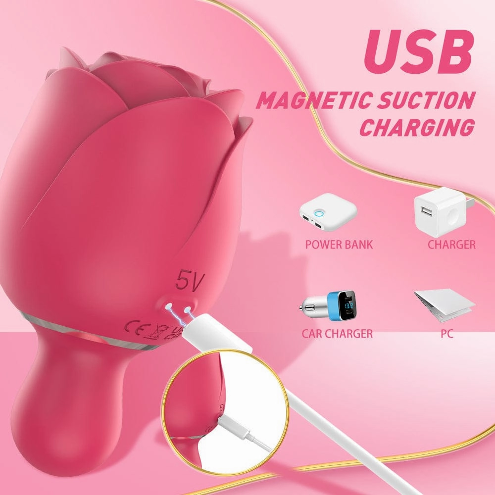 Lurevibe - Sucking Tapping And Vibrating Rose Toy