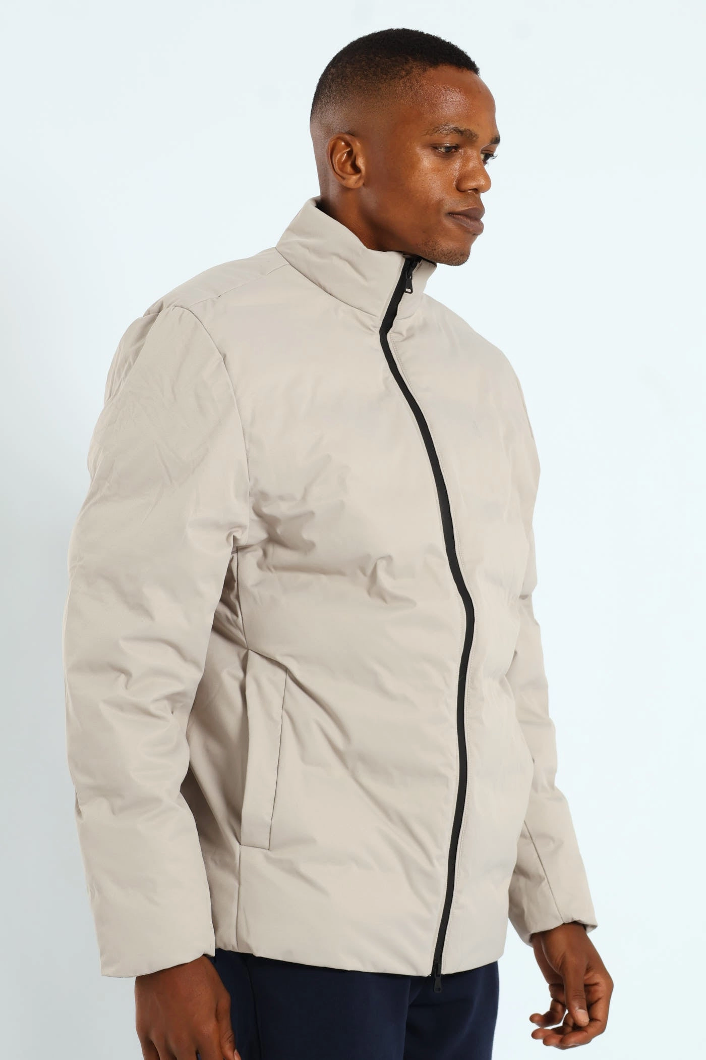 Mali Quilted Puffer - Light Grey