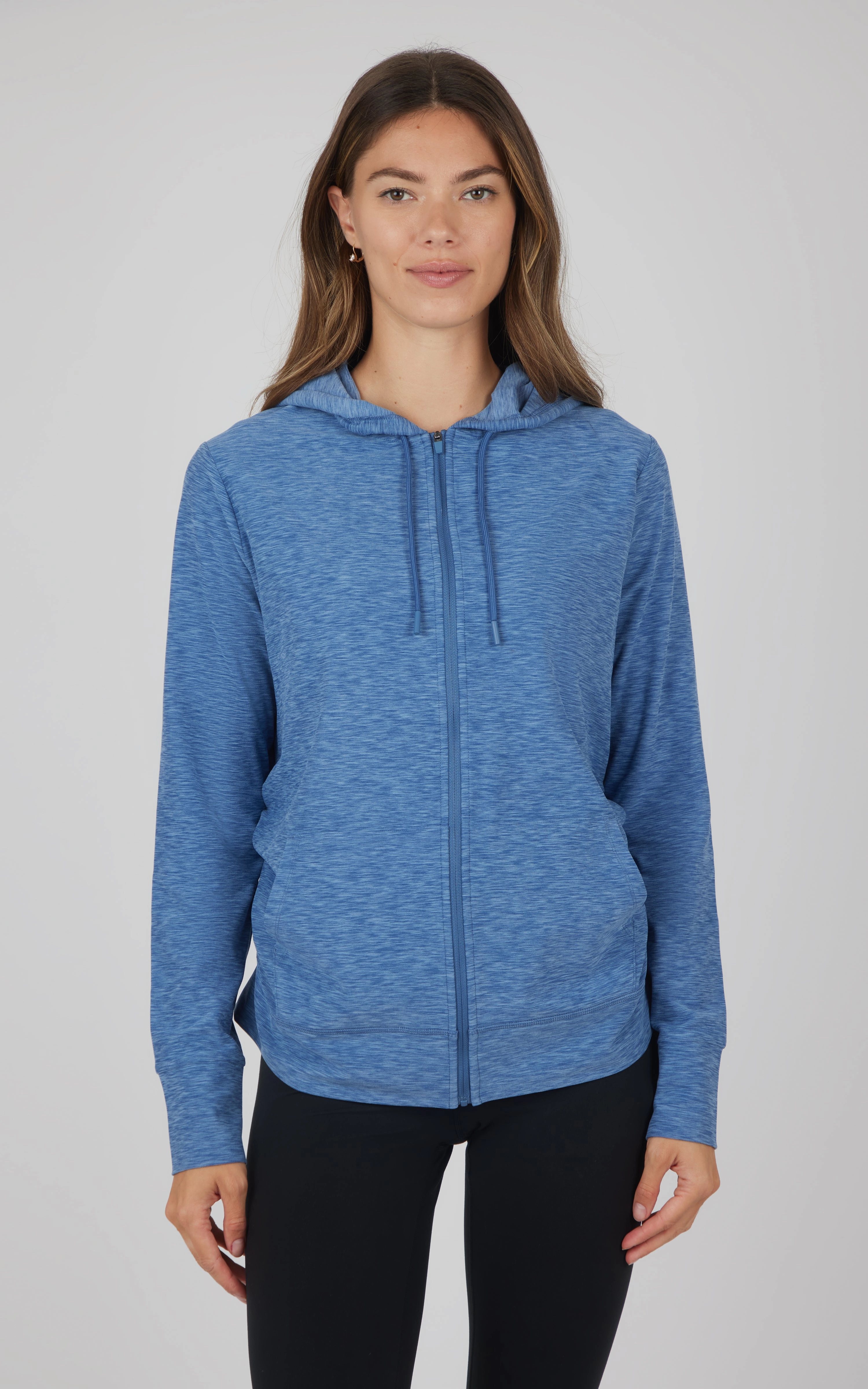Maternity Heathered Lux Full Zip Jacket