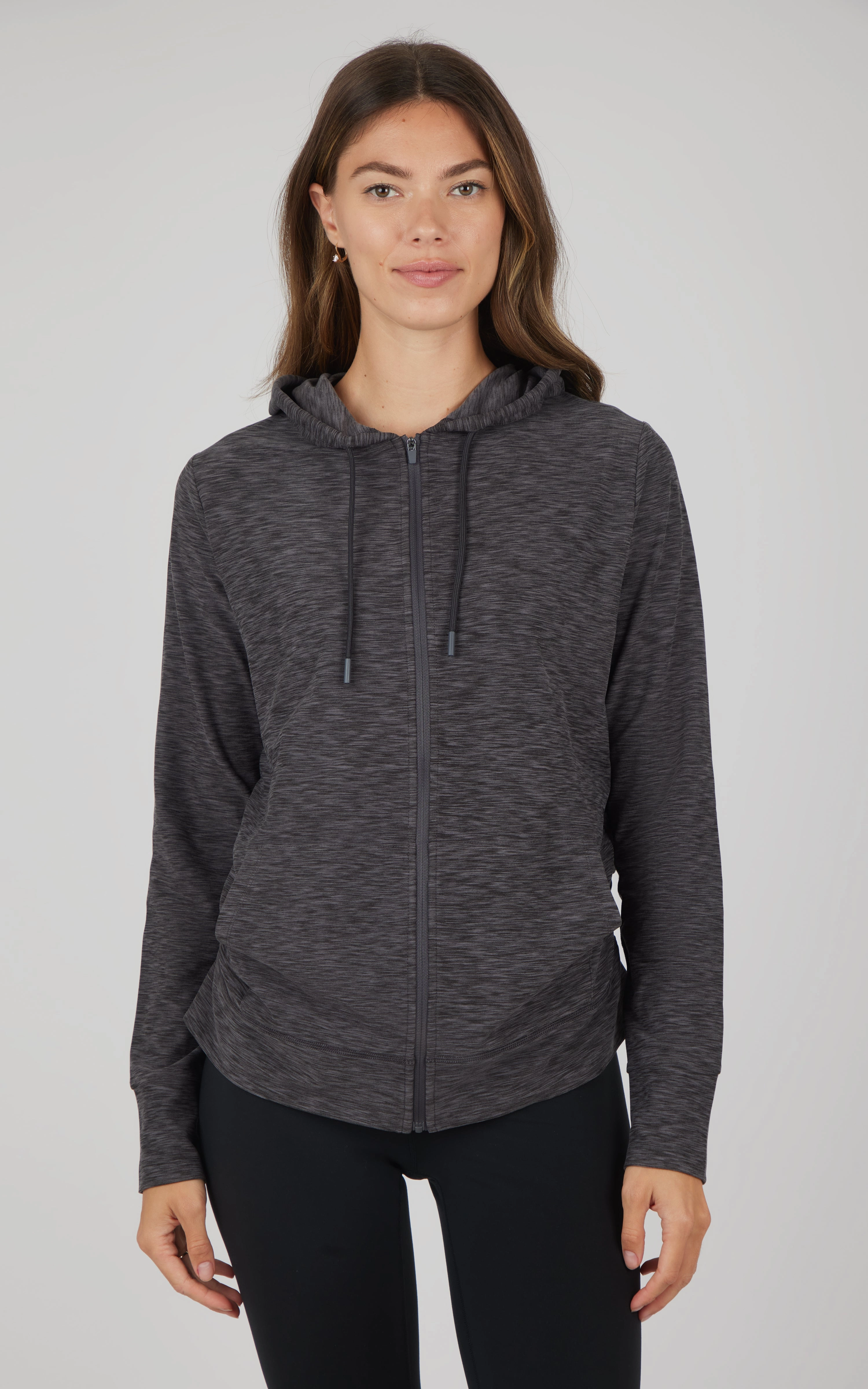Maternity Heathered Lux Full Zip Jacket