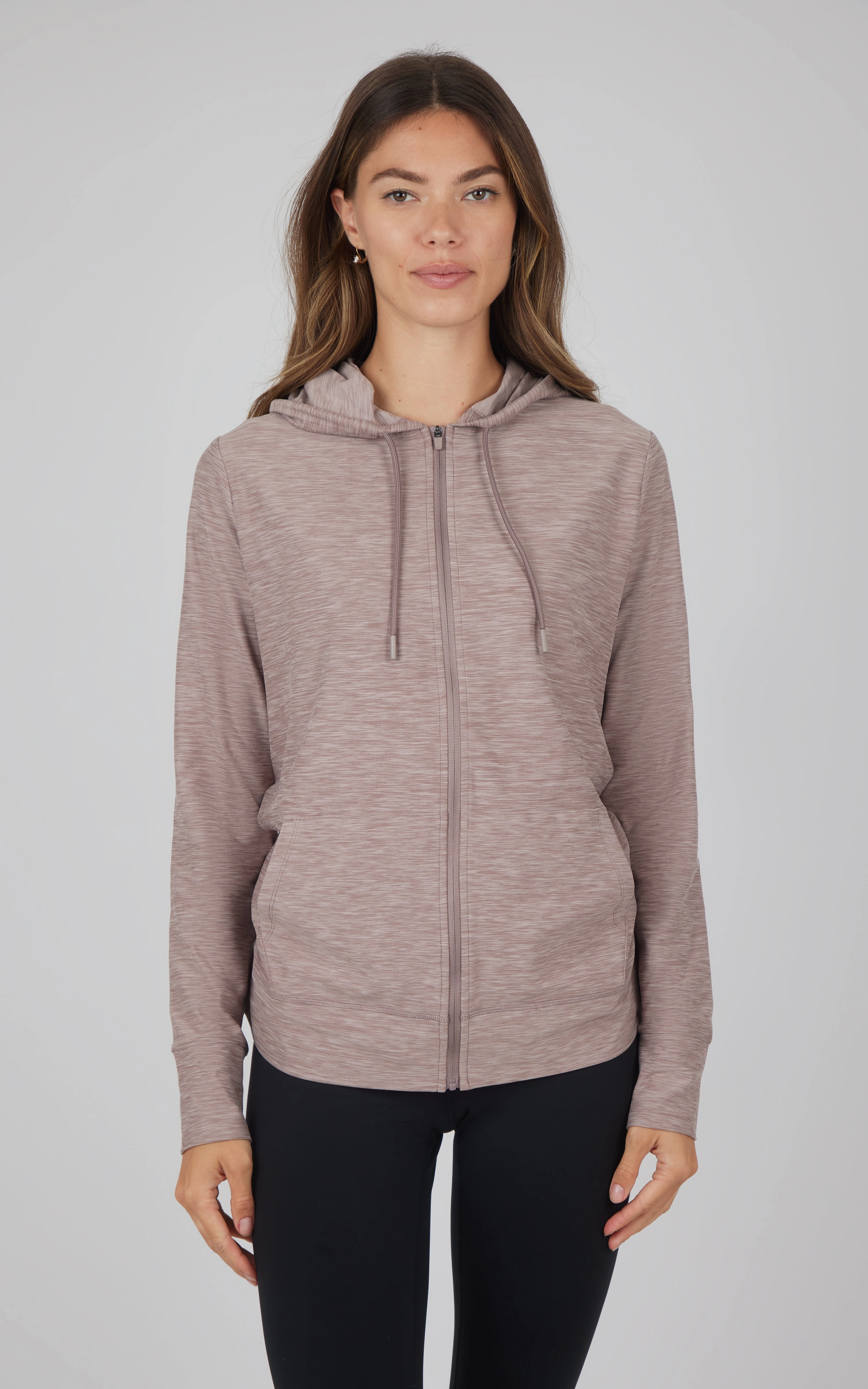 Maternity Heathered Lux Full Zip Jacket