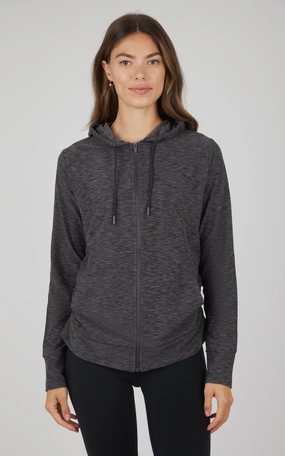 Maternity Heathered Lux Full Zip Jacket