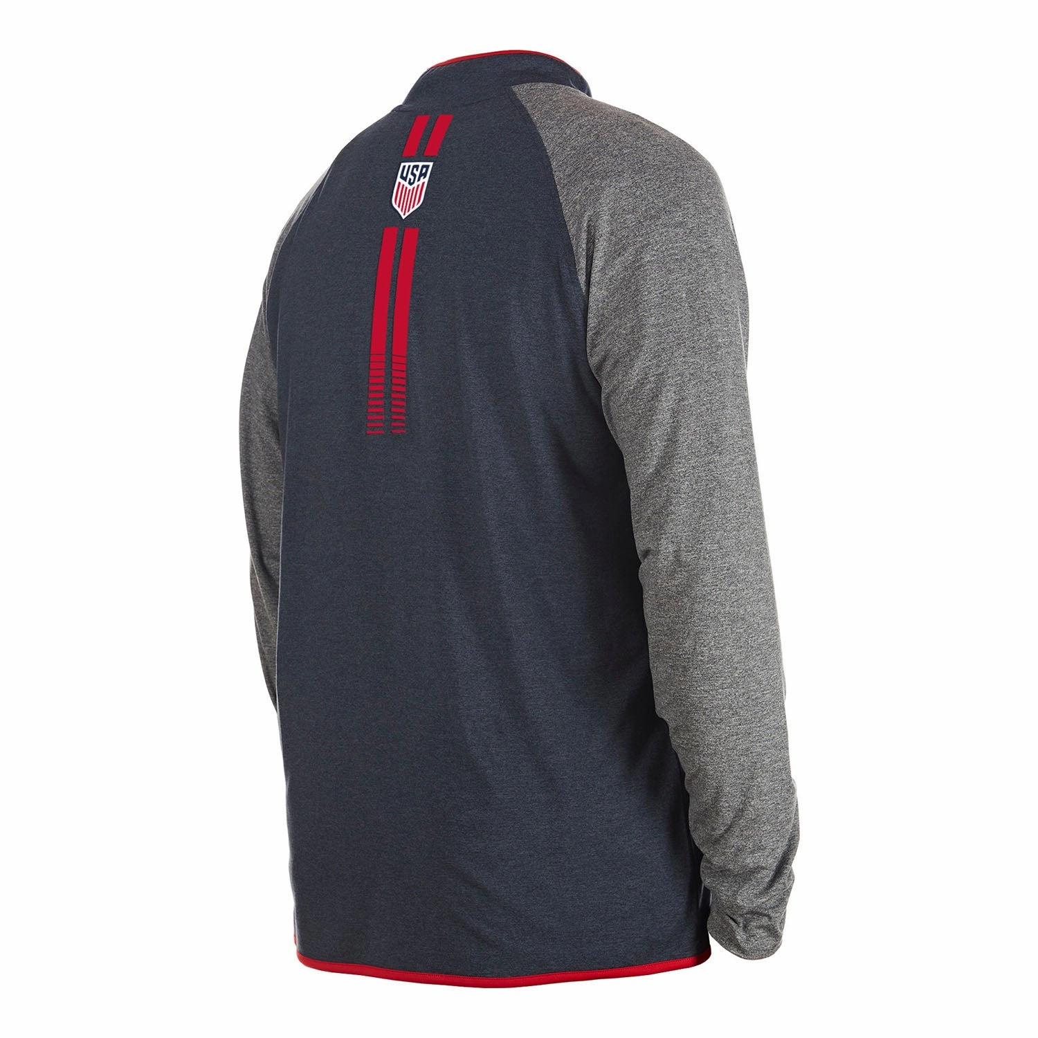 Men's New Era USMNT 1/4 Zip Navy/Grey Pullover