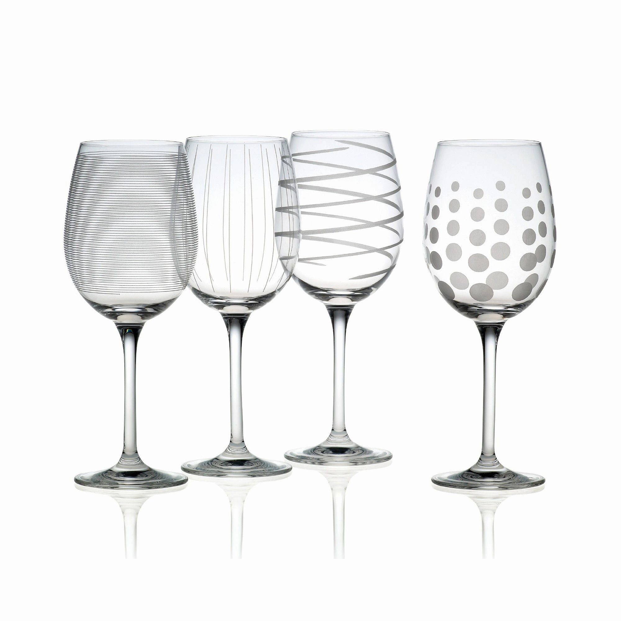 Mikasa Cheers Set Of 4 White Wine Glasses - CLEAR ONE SIZE