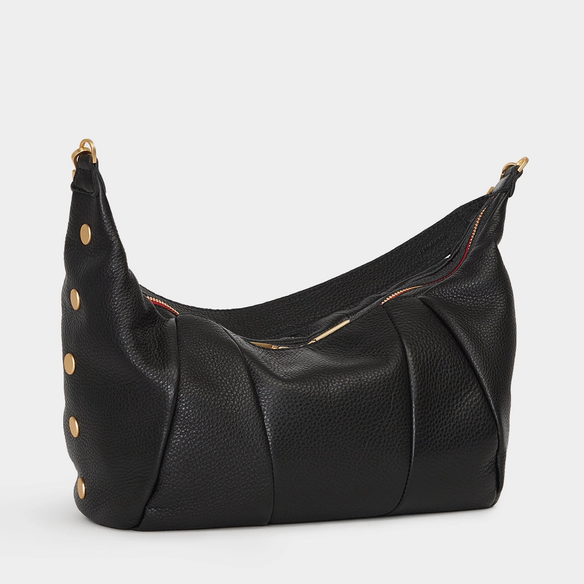 Morgan | Black/Brushed Gold Red Zip
