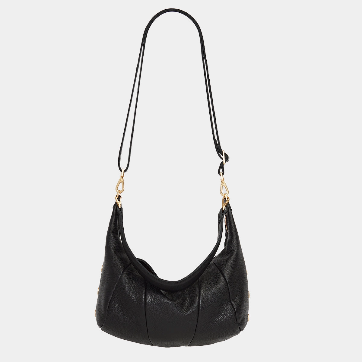 Morgan | Black/Brushed Gold Red Zip