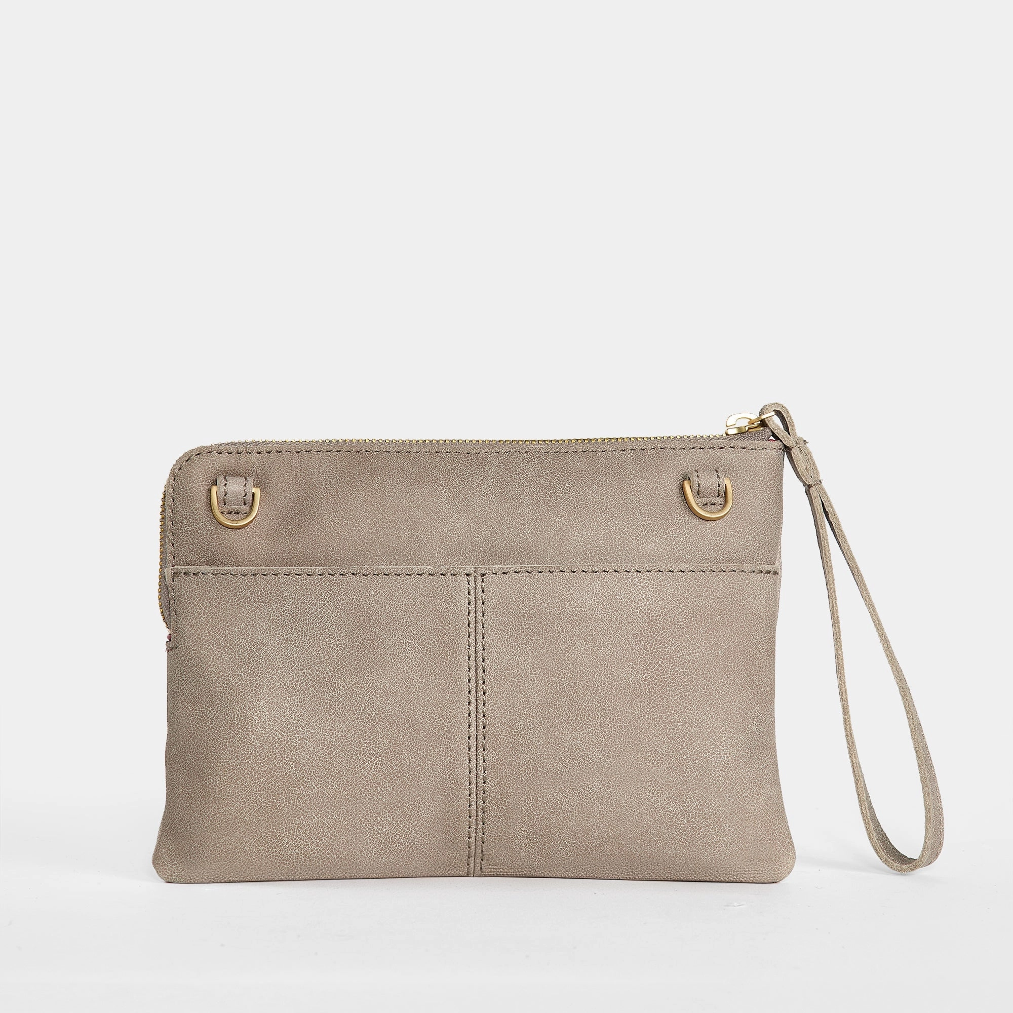 Nash Small | Pewter/Brushed Gold Red Zip