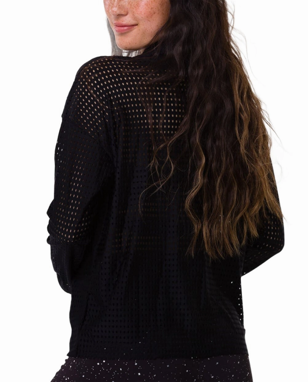 Onzie Yoga Mesh Cowl Neck Top 3763