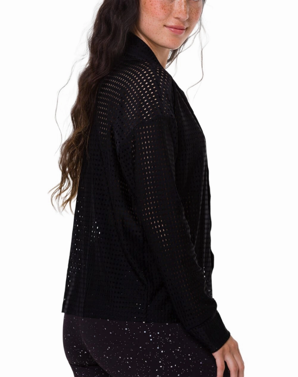 Onzie Yoga Mesh Cowl Neck Top 3763