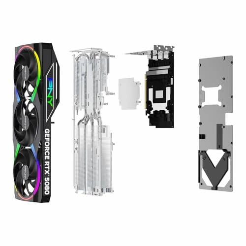 PNY VCG508016TFXXPB1-O GeForce RTX 5080 16GB ARGB Overclocked Triple Fan Graphics Card