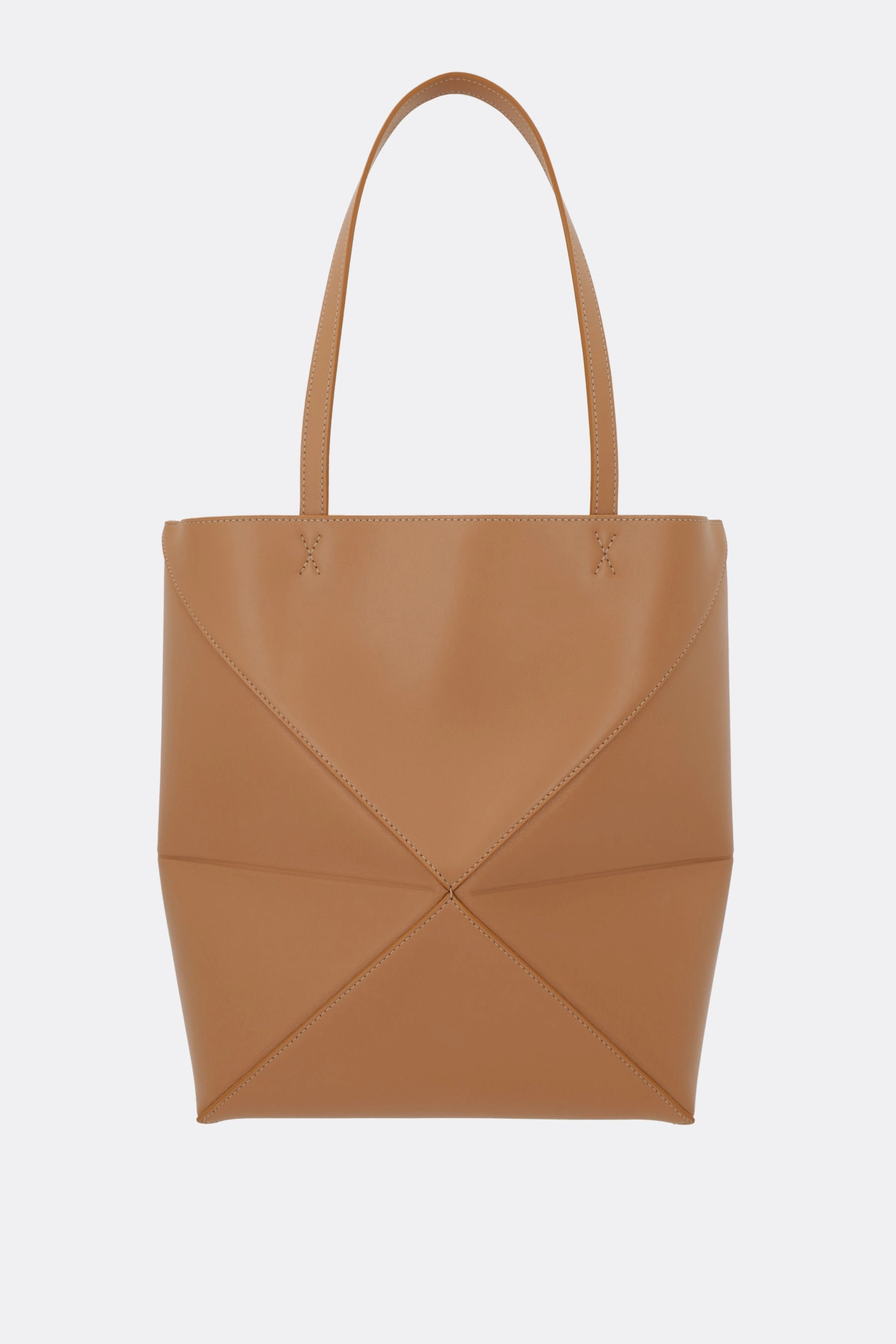 Puzzle Fold medium tote bag in shiny leather