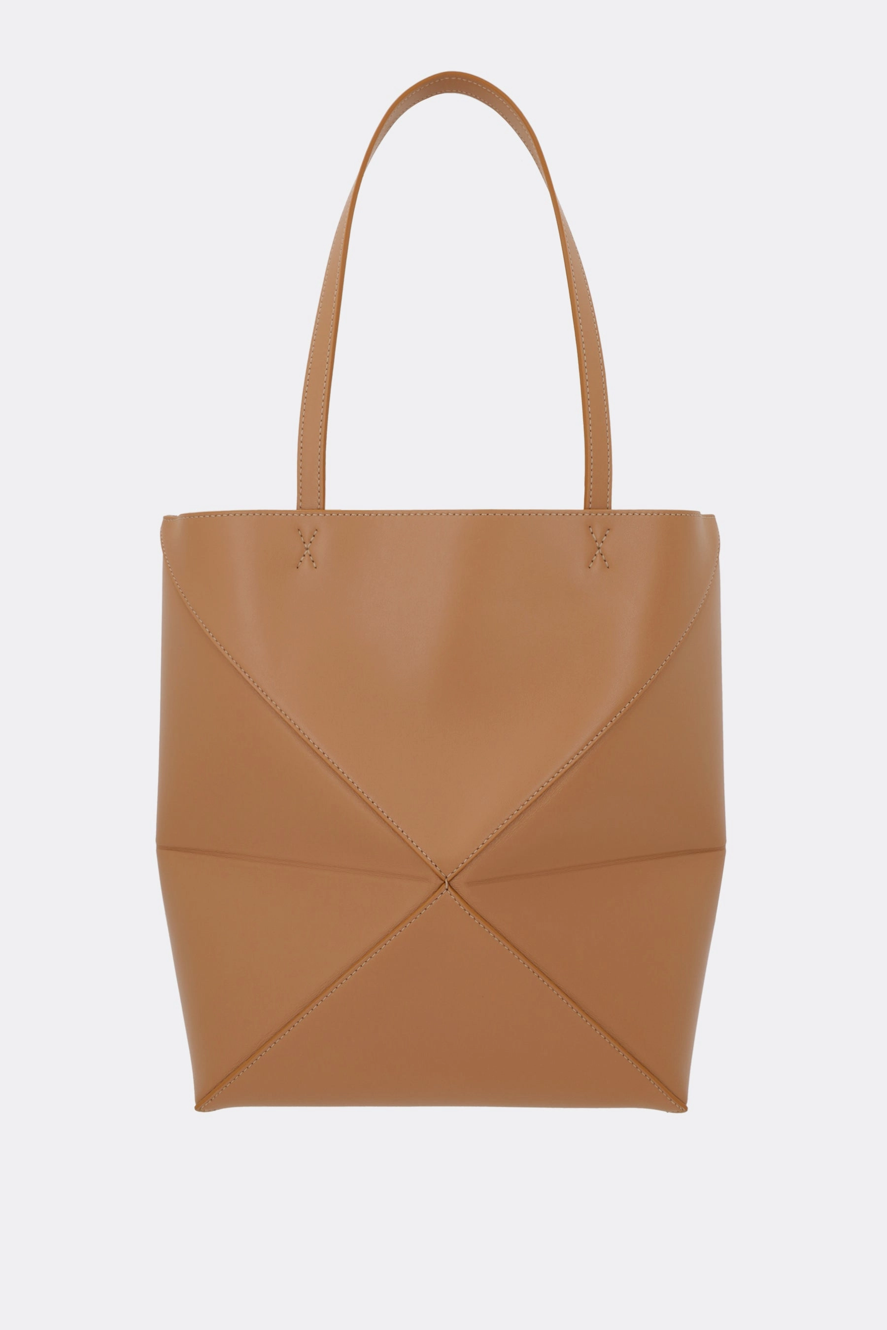 Puzzle Fold medium tote bag in shiny leather