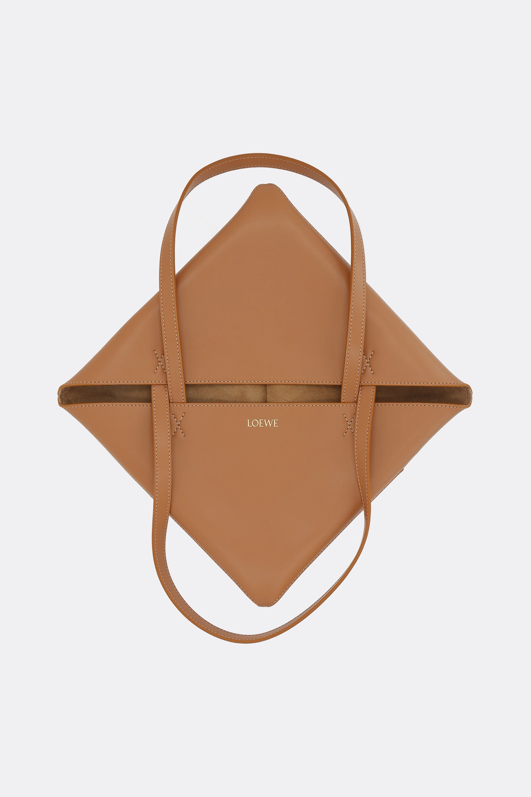 Puzzle Fold medium tote bag in shiny leather
