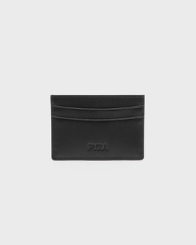 PYRA Men's Leather Card Wallet Black Leather