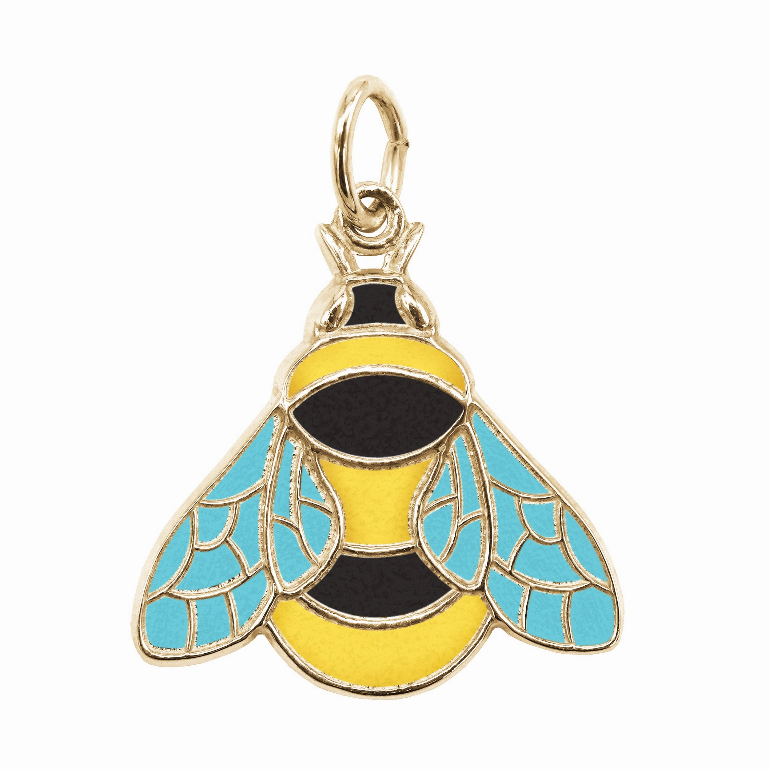 Rembrandt Charms - Painted Bumble Bee Charm – 1099-001