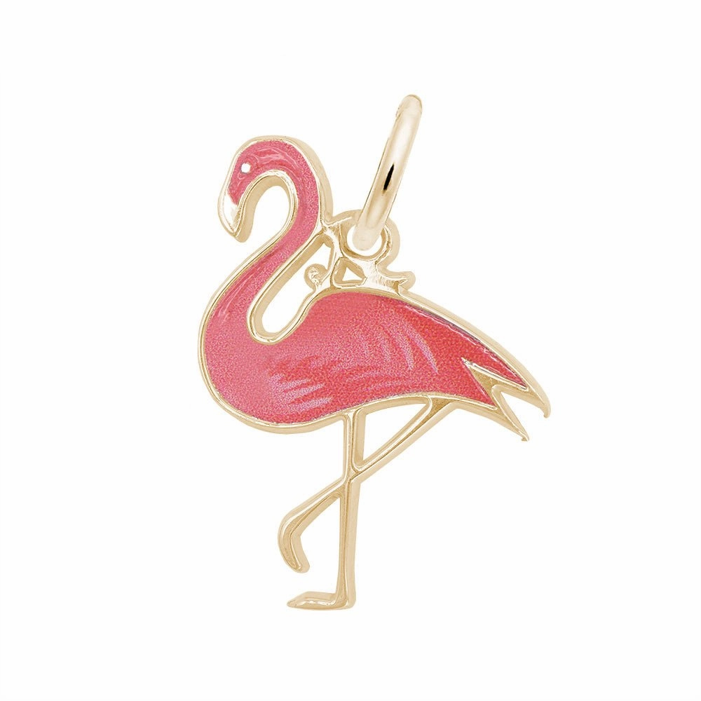 Rembrandt Charms - Painted Flamingo Charm - 1042-001