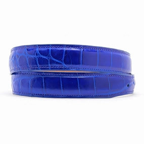 Royal Blue Alligator Belt Straps
