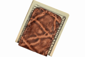 Rustic Brown Elephant Men's Magnetic Money Clip