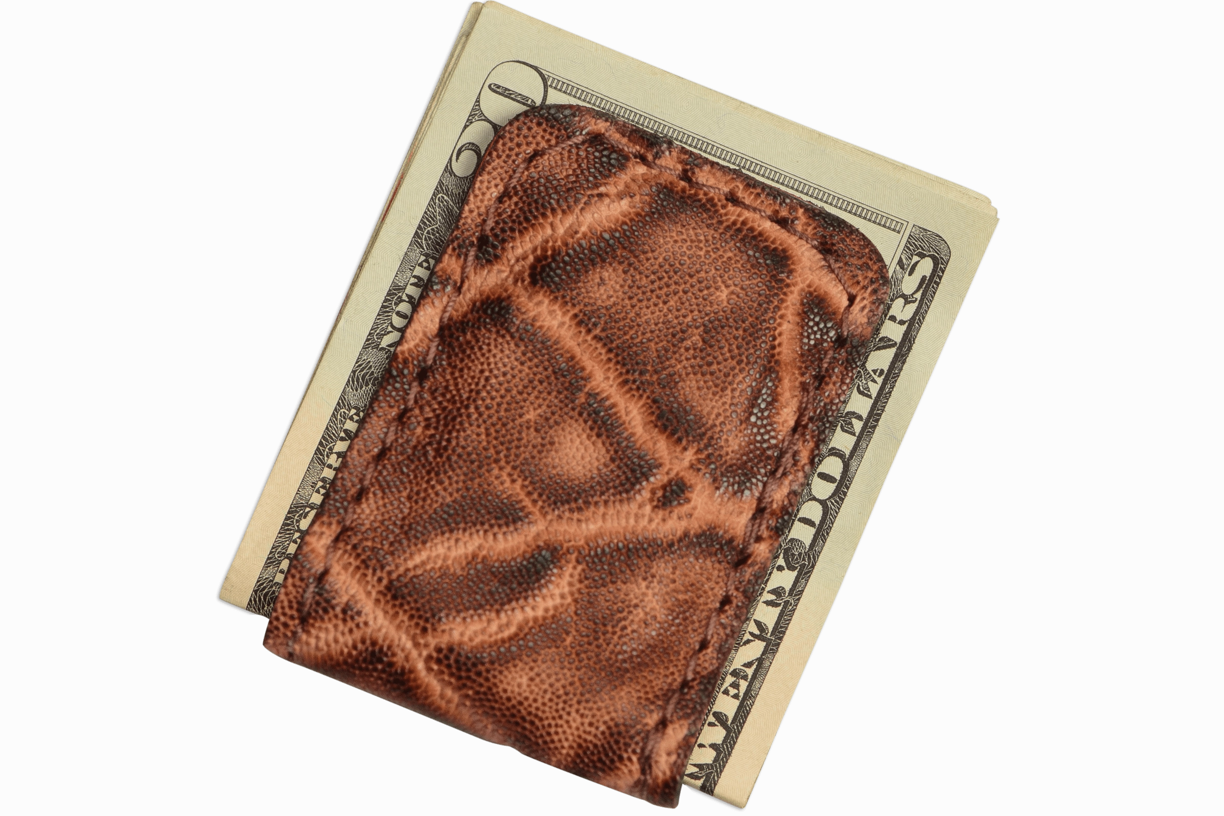 Rustic Brown Elephant Men's Magnetic Money Clip
