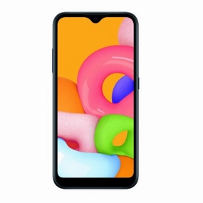 Samsung Galaxy A01 5.7" Infinity V-display 16GB Black Cellular Prepaid Family Mobile WFMSAS111DGP5