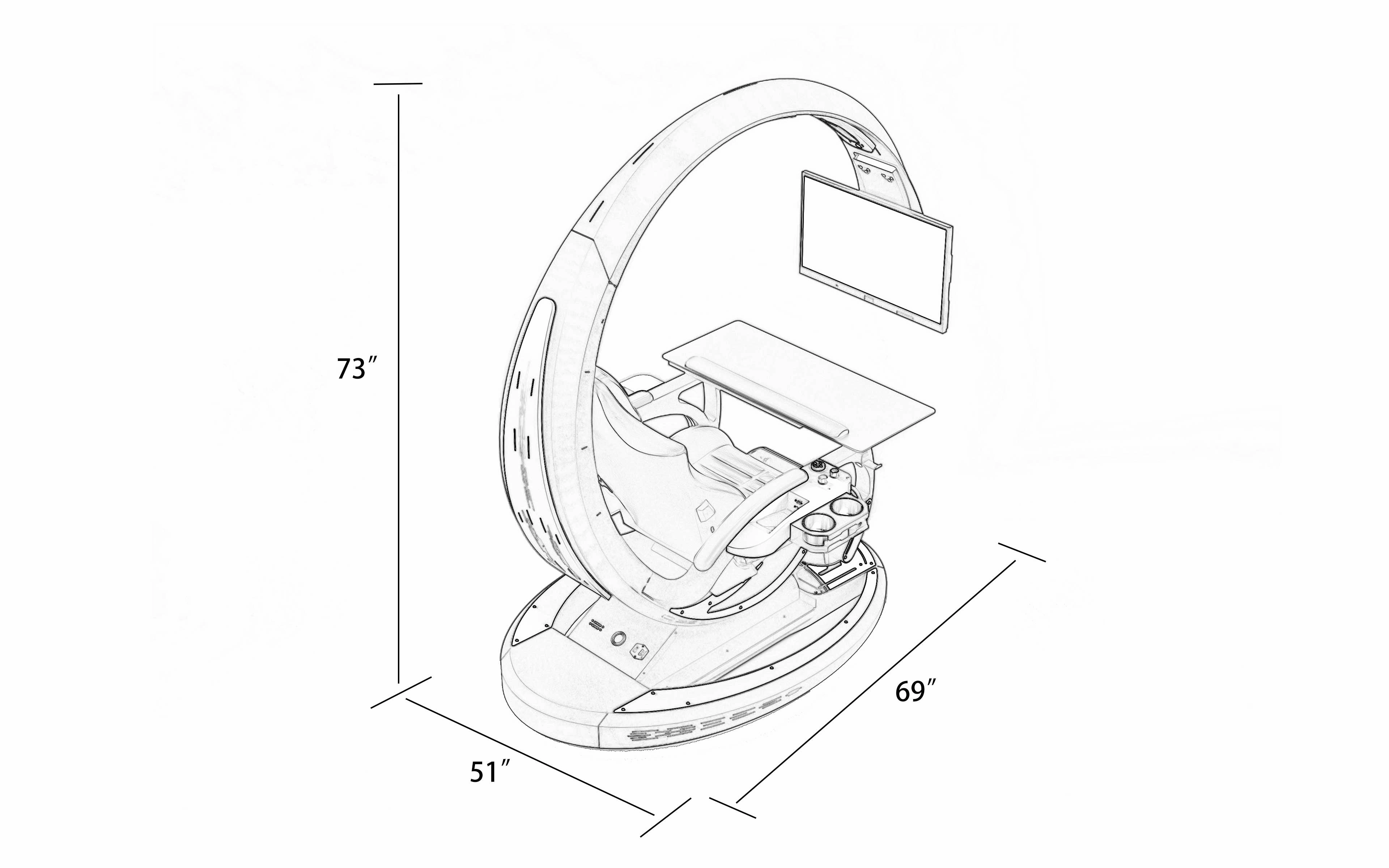 SHIN SMART WORKING AND GAMING DESK WITH RECLINER CHAIR | GAMING STATION