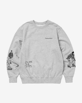 Sketch Embroidery Crewneck Heather Grey