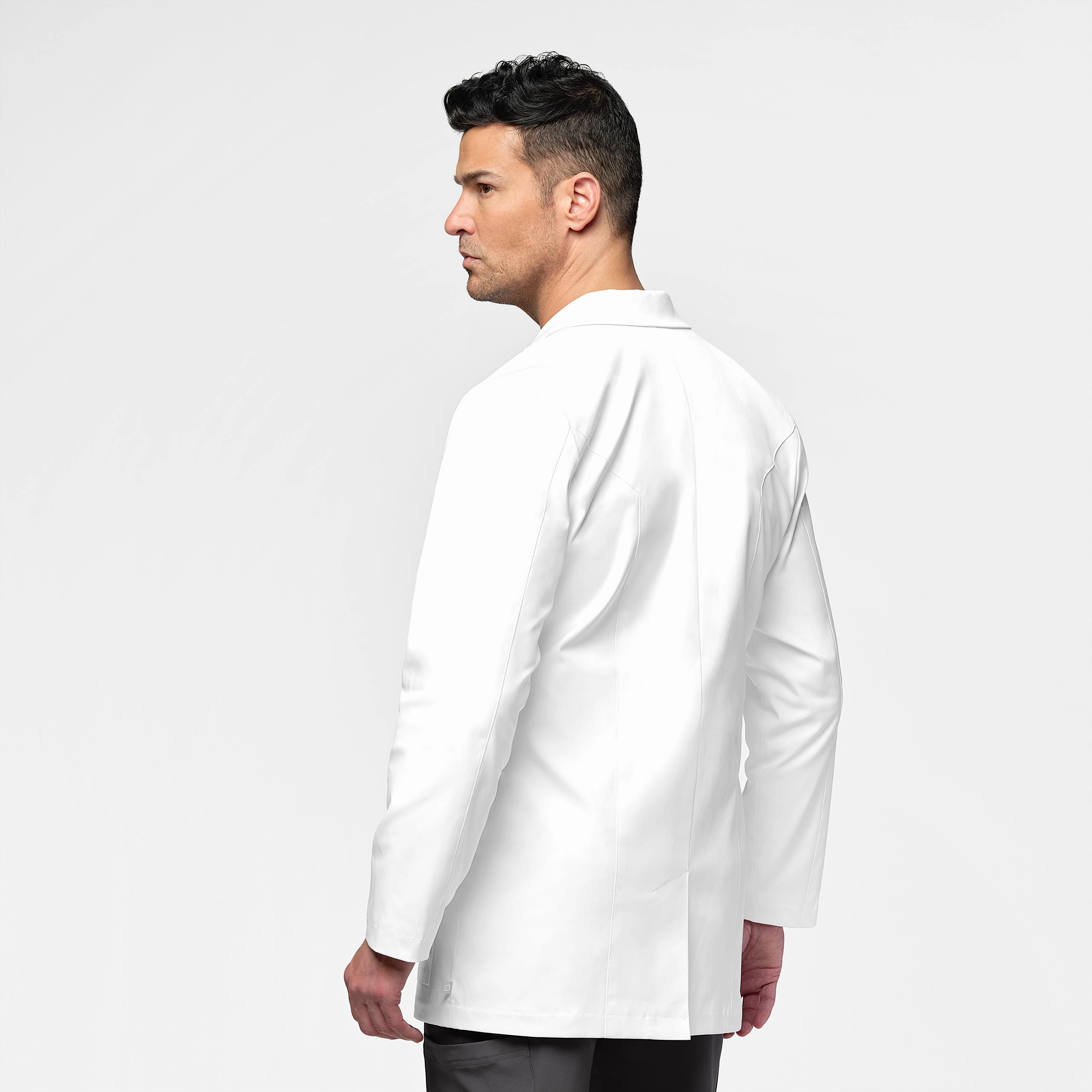Slate Men's 34 Inch Doctors Coat - White